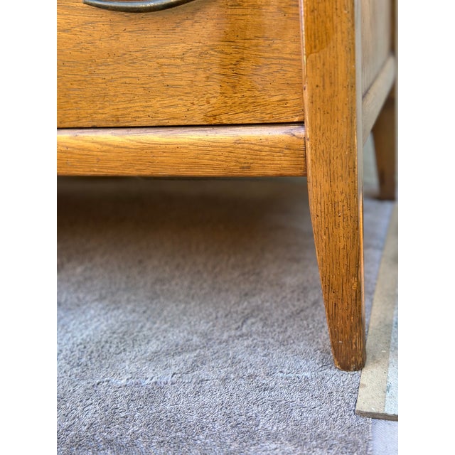 Wood Vintage Mid Century Modern Broyhill Premier Tallboy Dresser For Sale - Image 7 of 11