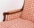 Pair of Louis XV Style Red and White Fabric Upholstered Walnut Bergeres For Sale - Image 12 of 13