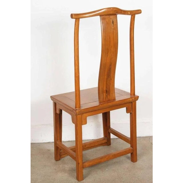 Chinese Pair of High Back Chinese Chairs Ming Style For Sale - Image 3 of 12