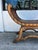 Camel Vintage Rattan and Grasscloth Egyptian Style Bench. For Sale - Image 8 of 9