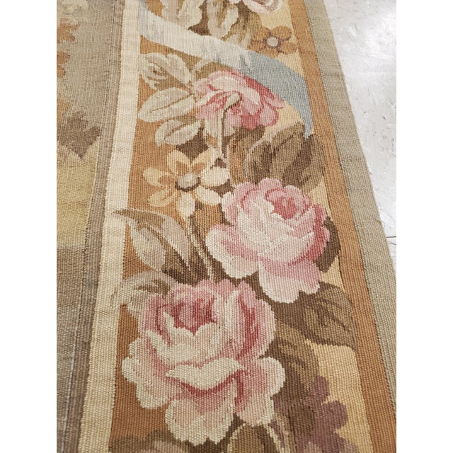 19th Century Aubusson Tapestry, Handmade, Ivory, Taupe, Cream For Sale - Image 11 of 18
