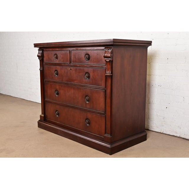 English Ralph Lauren Empire Mahogany Chest of Drawers For Sale - Image 3 of 16
