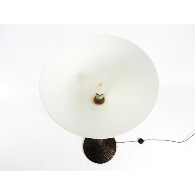 Pop Art Tulip Floor Lamp with Dark Brown Wicker Frame and Acrylic Glass Shade, 1970s For Sale - Image 6 of 18