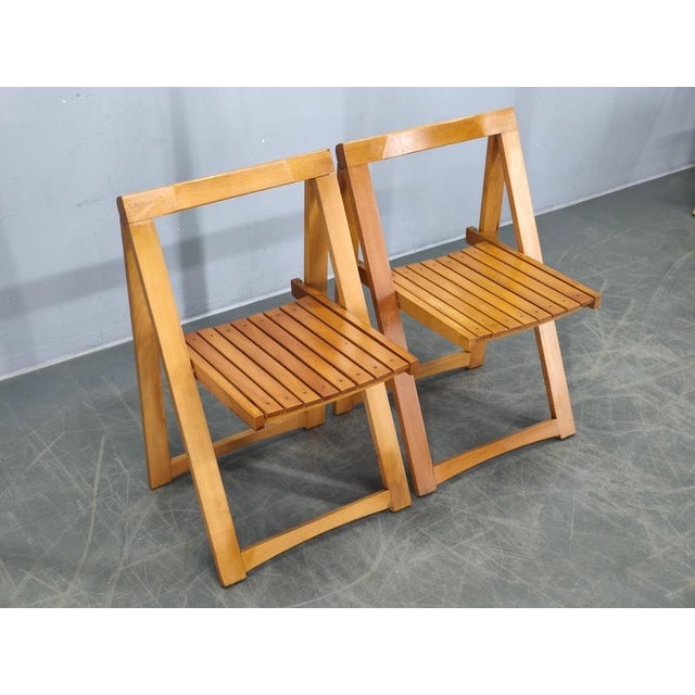 1960s Trieste Folding Chairs by Aldo Jacober for Alberto Bazzani, 1960s, Set of 4 For Sale - Image 5 of 18