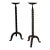 Large Heavy Vintage Iron Swirl Floor Candle Holders For Sale
