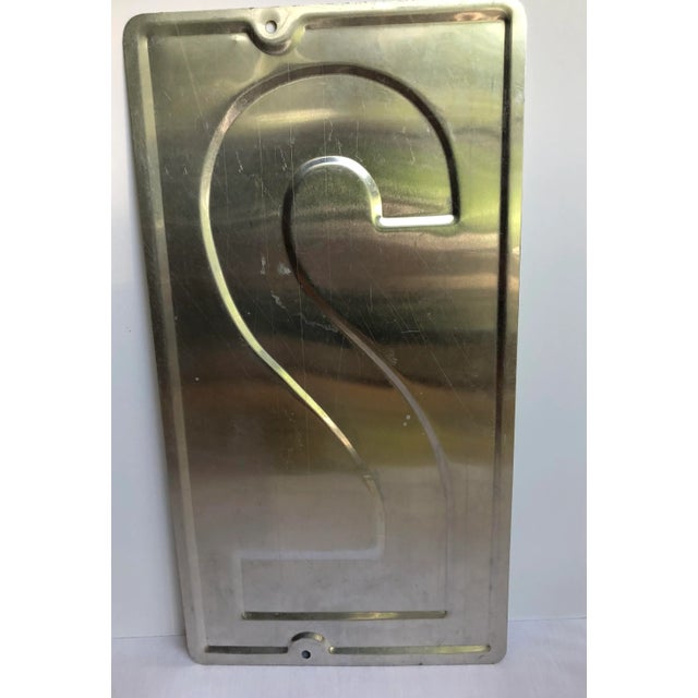 Metal Vintage Aluminum Signs: "7", "3" and "2" - 3 Pieces For Sale - Image 7 of 8