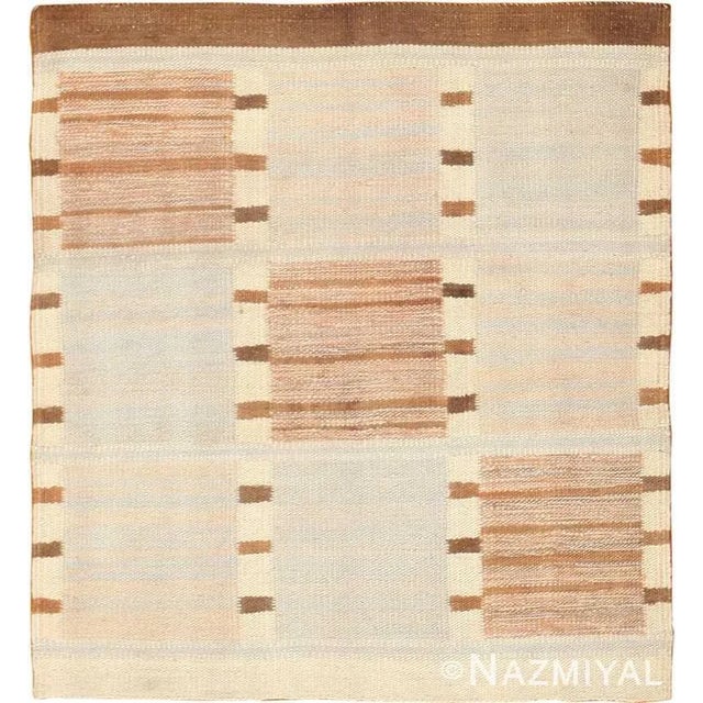 Beautiful Vintage Scandinavian Inspired Modern Indian Kilim Rug 49059, Country of Origin: India, Circa Date: Modern Rug /...