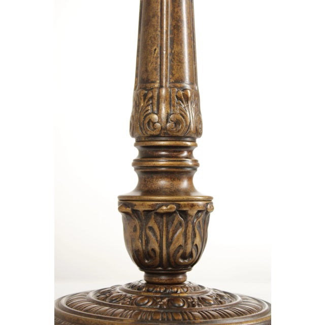 Late 20th Century Victorian Style Bronze Three-Light Candelabra - A Pair For Sale - Image 10 of 12