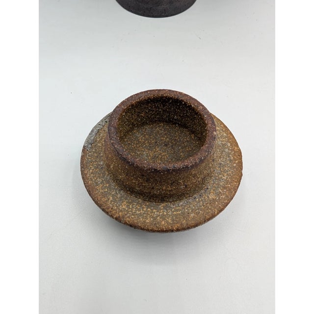 Vintage Mid Century Modern Ceramic Studio Art Pitcher With Lid For Sale - Image 4 of 16
