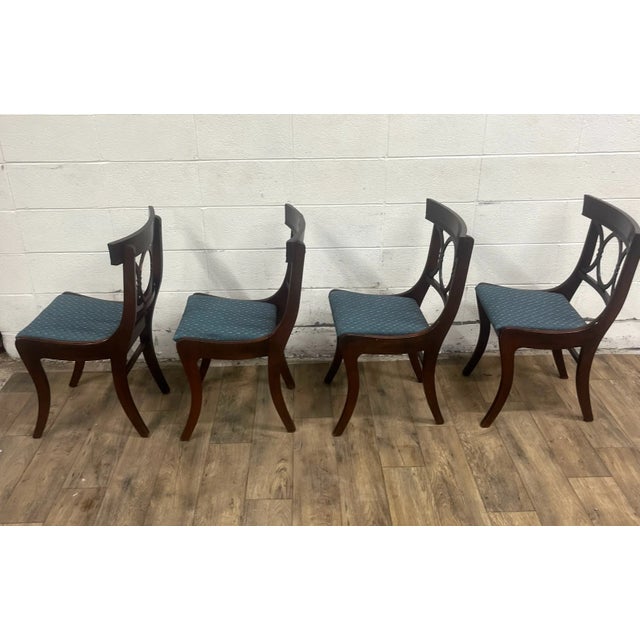 Vintage Tell City Duncan Phyfe Regency Style Dining Chairs - Set of 4 For Sale - Image 10 of 11