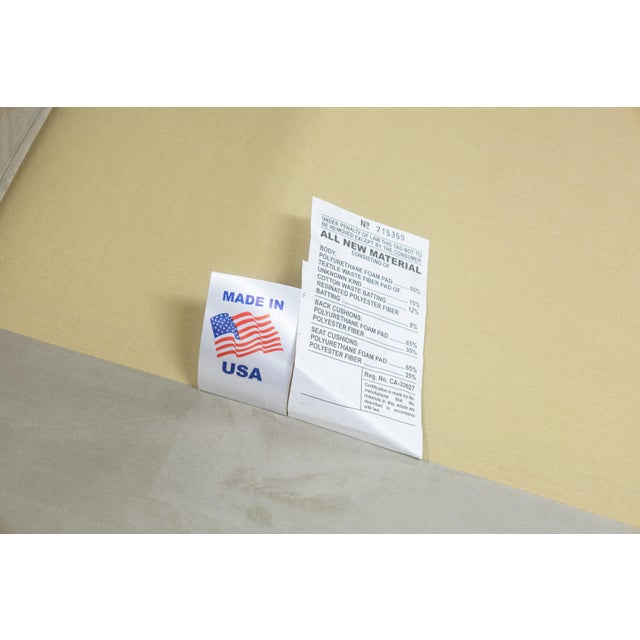 DreamSofa Alton 2 Piece Contemporary Modern Sectional Sofa With Almond Fabric For Sale - Image 9 of 9