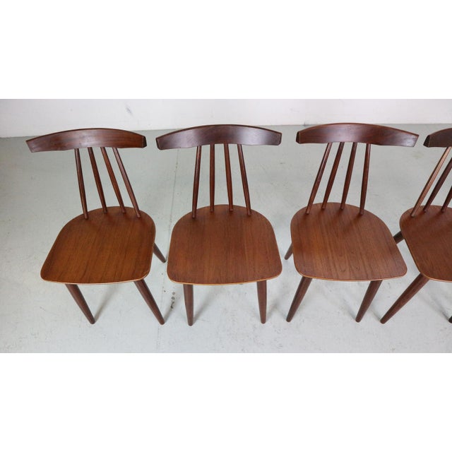 Dining Room Chairs 3705 by Poul Volther for Fremel Røjle, Denmark, 1960s, Set of 6 For Sale - Image 16 of 18