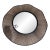 Black Iron Round Wall Mirror For Sale
