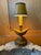Metal Vintage Italian Single Light Mustard & Black Tole Ware Electric Aladdin Lamp For Sale - Image 7 of 10