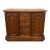 Vintage American of Martinsville French Country Style Oak & Burl Wood Flip Top Server / Storage Cabinet For Sale