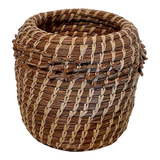 Small Decorative Basket With Unique Accents For Sale