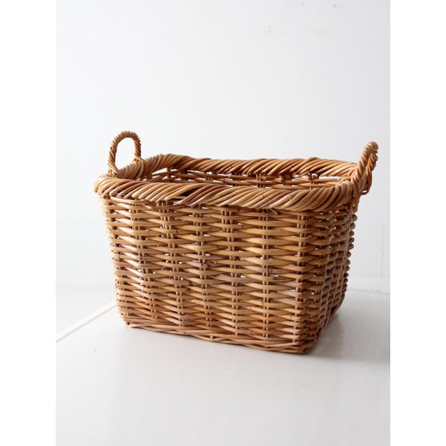 Vintage Woven Storage Basket For Sale - Image 10 of 11