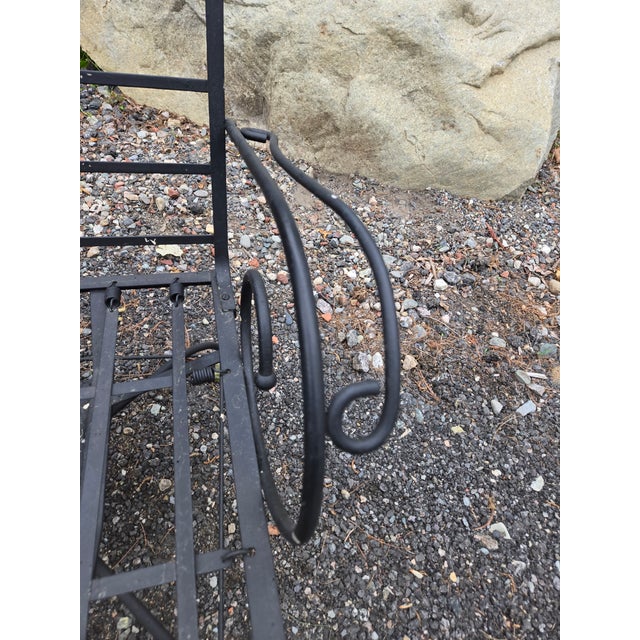 Vintage Wrought Iron Swivel Chair For Sale In New York - Image 6 of 8