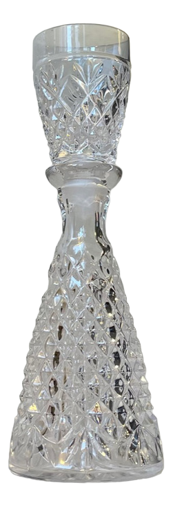 Small Vintage Cut Crystal Glass Decanter, 1970s