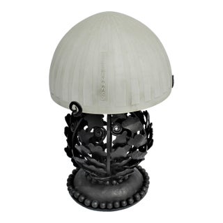 Mid Century Modern Art Deco Style Glass Lamp For Sale