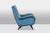 Blue Velvet Armchair with Beech Base, 1950s For Sale - Image 3 of 9