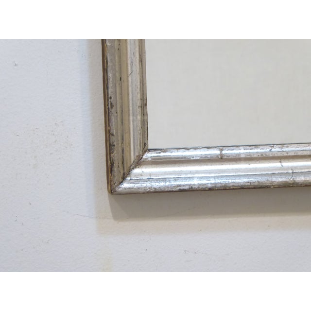 American Antique Weathered Silverleaf Mirror For Sale - Image 3 of 4