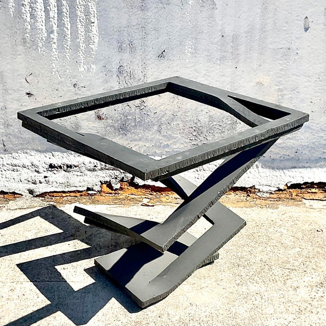 Contemporary Vintage Contemporary “Fleur De Fer” Steel Dining Table Pedestal After Roche Bobois For Sale - Image 3 of 12