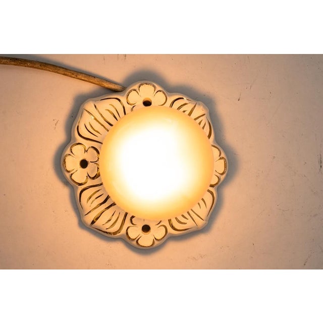 Small Art Deco Ceramic Ceiling Lamp, 1920s For Sale - Image 9 of 10