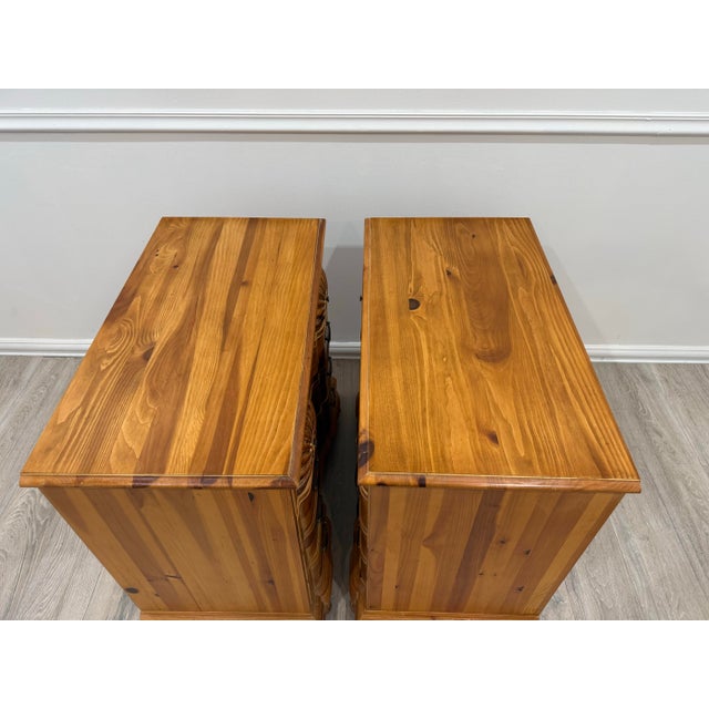 1990s Lexington Link Taylor Carved Shell Pine Chest of Drawers /Nighstands, A Pair For Sale - Image 11 of 12
