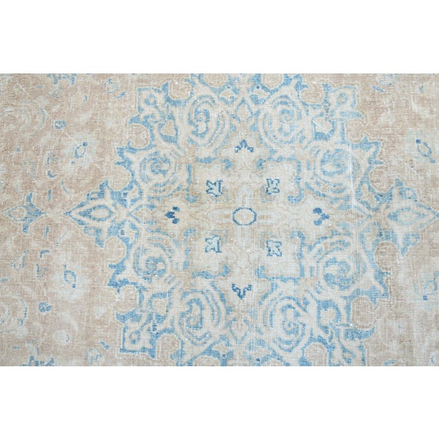 Beige 1970s Vintage Persian Handmade Wool Cotton Beige Area Rug For Sale - Image 8 of 11