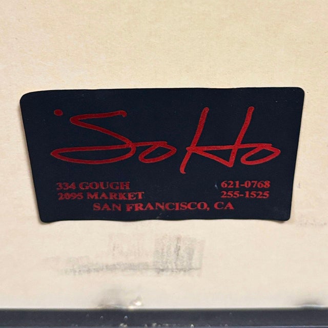 1980 Young Woman in Green Art Deco Lthograph Print by Tamara De Lempicka Framed For Sale In Los Angeles - Image 6 of 6