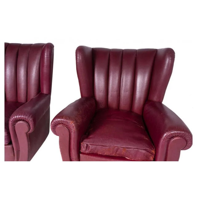Set of Leather Armchairs from Savina Frau For Sale - Image 5 of 8