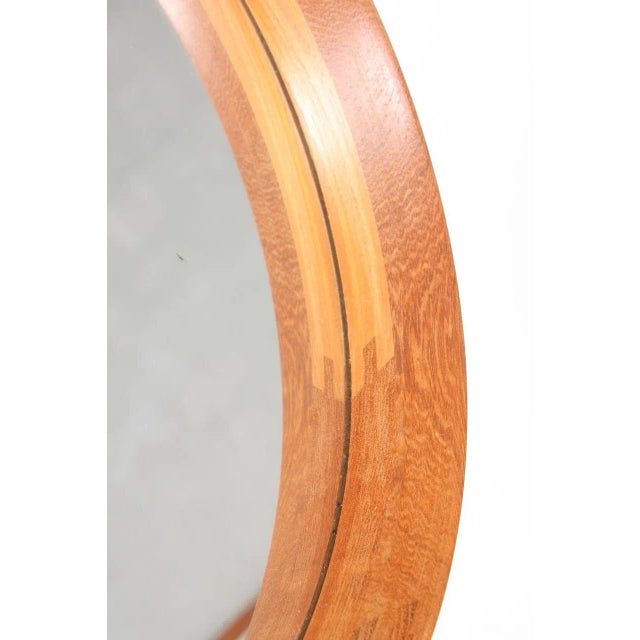 Wood Vintage Scandinavian Teak Table Mirror For Sale - Image 7 of 9
