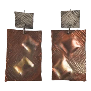 Artist Studio Copper Silver Earrings