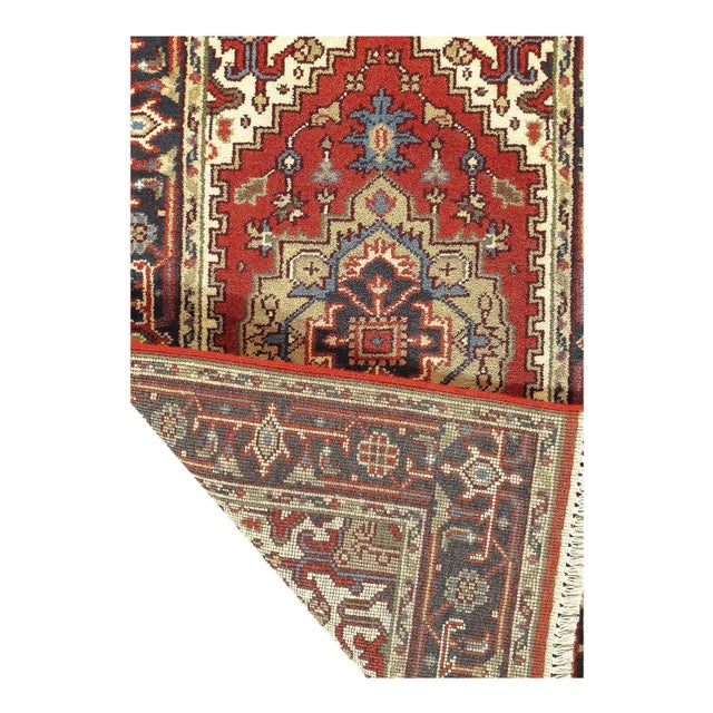 Traditional 1990s Fine Hand Knotted Persain Serapi Desig For Sale - Image 3 of 4