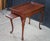 Vintage Queen Anne Style Mahogany Serpentine Gallery Tea Candle Tray Table 30" For Sale - Image 4 of 14
