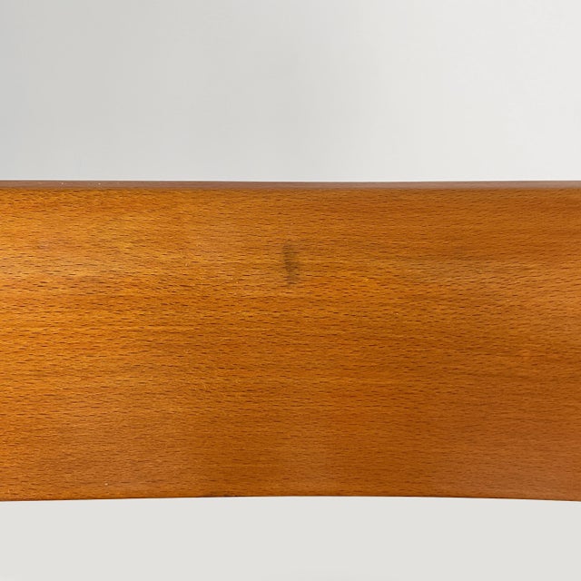 Mid-Century Modern Italian Wooden Chairs with Burgundy Sky, 1940s, Set of 6 For Sale - Image 6 of 15