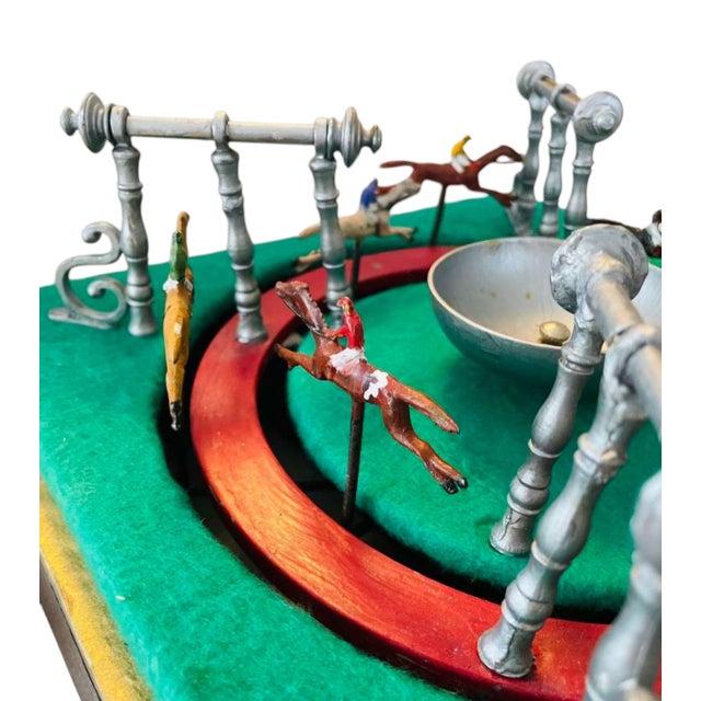 Metal French Model Horse Racing Figurines For Sale - Image 7 of 9