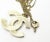 Early 21st Century Chanel White CC Plaid Gold Frame Necklace For Sale - Image 5 of 5