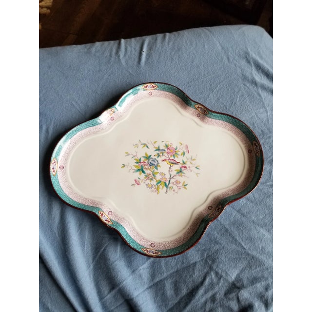 Ceramic Antique Porcelain Serving Tray For Sale - Image 7 of 10