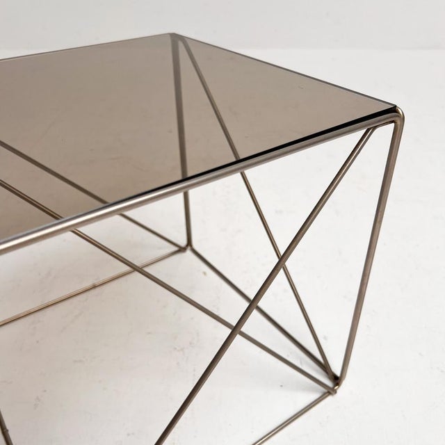 Metal Geometric Isocele Side Table by Max Sauze for Max Sauze Studio, 1960s For Sale - Image 7 of 8