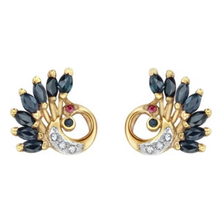 Flamingo Style Earrings, A Pair For Sale