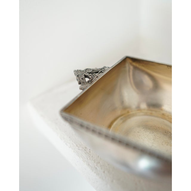 Art Deco Square Pocket Ashtray in Silver Metal from Km, 1930s For Sale - Image 15 of 18