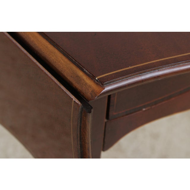 Pair of Baker Mahogany Pembroke Drop Side Tables For Sale - Image 12 of 15