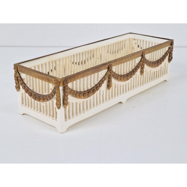 Antique Napoleon III Porcelain Planter with Gilt Bronze Mounts by Max Roesler Rodach, 1920s For Sale - Image 9 of 9