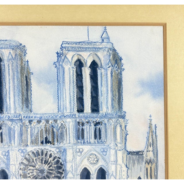 1970s 1973 Original Signed Steve LeBailly Mixed Media – "Notre-Dame De Paris" For Sale - Image 5 of 11