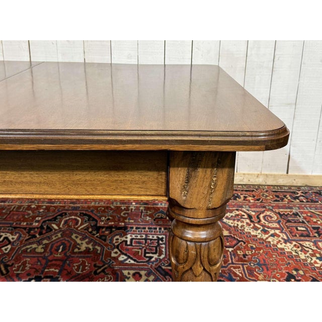 Victorian English Mahogany Table with 3 Extension Leaves, 1950s For Sale - Image 14 of 18