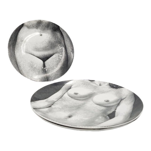 Three Fornasetti Vintage Plates For Sale