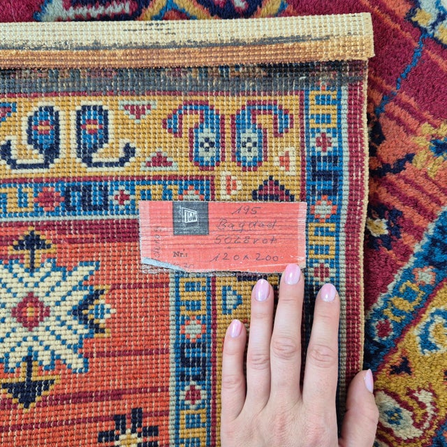 Vintage Handwoven Wool Rug Bagdad, 1970s For Sale - Image 8 of 11
