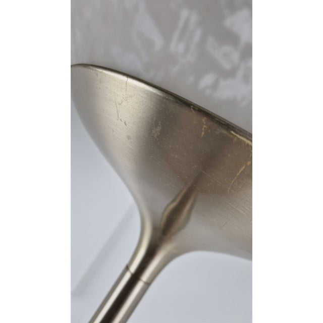 Silver Aminta Floor Lamp with Metal Base and Glass Shade by Emma Gismondi Schweinberger for Artemide, 1960s For Sale - Image 8 of 13